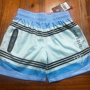 Blue Striped Kids Sports Shorts